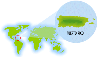location of Puerto Rico on a world map